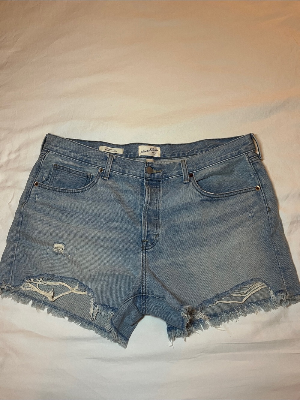 Universal Thread Light Blue Distressed Denim Jean Shorts